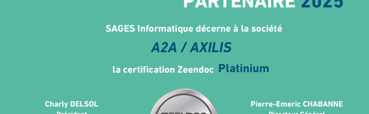 Certificat Zeendoc Platinium 2025