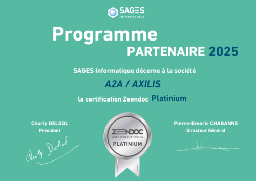 Certificat Zeendoc Platinium 2025